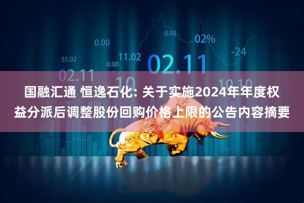 国融汇通 恒逸石化: 关于实施2024年年度权益分派后调整股份回购价格上限的公告内容摘要