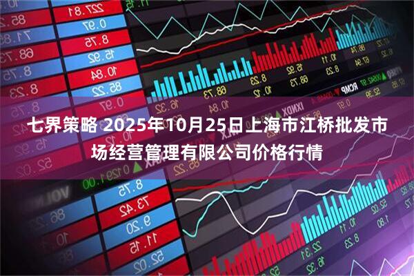 七界策略 2025年10月25日上海市江桥批发市场经营管理有限公司价格行情